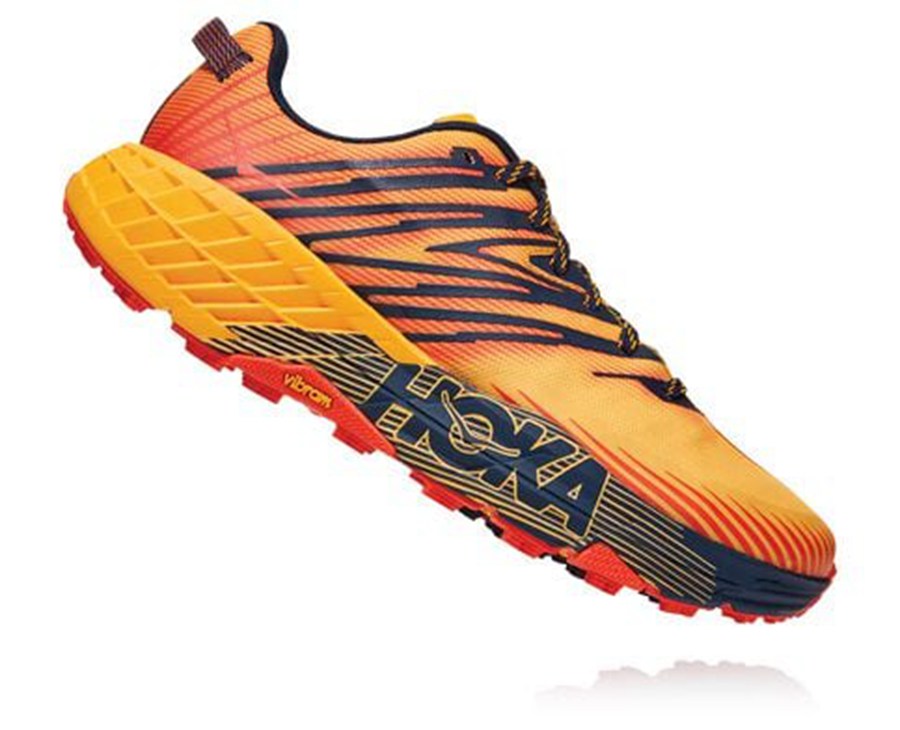 Hoka Australia One One Speedgoat 4 - Mens Trail Shoes Orange - SOMRH-9273